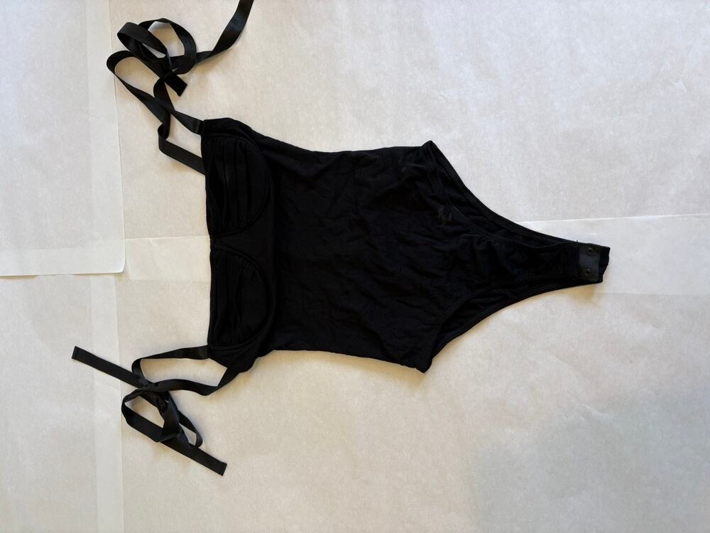 William B Black Bodysuit Size S Going Out